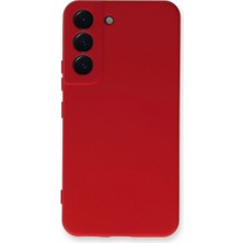 Pazarcan Galaxy S22 Kılıf Nano Içi Kadife Silikon - Kırmızı