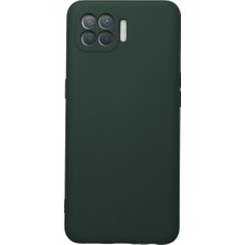 Pazarcan Reno 4 Lite Kılıf Nano Içi Kadife Silikon - Koyu Yeşil
