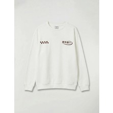 LC Waikiki Lcw Kids Ekru Baskılı Erkek Çocuk Sweatshirt