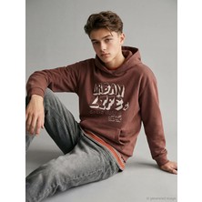 LC Waikiki Lcw Kids Bordo Kapüşonlu Erkek Çocuk Sweatshirt