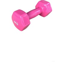 PremiumPort 4 kg Köşeli Vinly Dambıl Kaymaz Kaplamalı Ergonomik Tekli