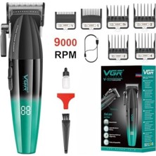 Feyza Design Akülü Profesyonel Saç Kesme Makinesi 9000RPM, Mavi, V-003