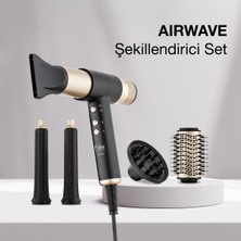 Feyza Design Profesyonel Saç Şekillendirici Set, Parlak ve Pürüzsüz Sonuçlar