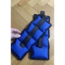 PremiumPort El ve Ayak Ağırlıklı, Çift Set, Spor Güçlendirme Kum Torbası, Mavi