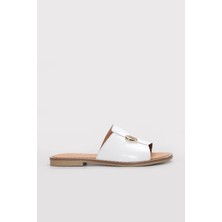 Fast Step Hakiki Deri  Kadın Düz Terlik 972ZA1460