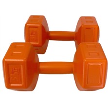 PremiumPort Turuncu 5 kg Dambıl Seti, 2’li, Toplam 10 Kg, Spor ve Egzersiz Için Ideal