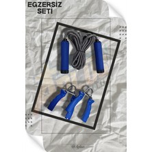 PremiumPort 2'li Egzersiz Seti, Ergonomik Saplı 3 Metre Atlama Ipi ve El Yayı