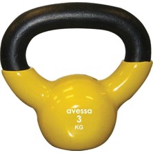 PremiumPort Sağlam 3 kg Kettlebell Çaydanlık Dambıl Seti, Ev ve Spor Alanları Için Ideal