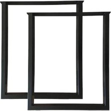 Telfence Metal Masa Ayağı Takımı 2’li – Siyah Elektrostatik Boyalı Çelik Masa Ayağı, Kare Masa Ayağı, Demir Masa Ayağı, Endüstriyel Modern Masa & Sehpa Ayağı