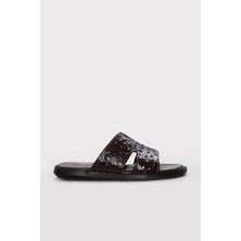 Fast Step Hakiki Deri  Erkek Düz Terlik 295MA782