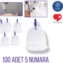 PremiumPort 100 Adet Vakumlu Hacamat Masaj Kupası 5 Numara, Sağlık ve Güzellik Seti