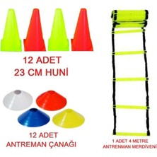 PremiumPort Turuncu Antrenman Seti: 4 Metre Merdiven, Huni ve Küçük Çanak Seti