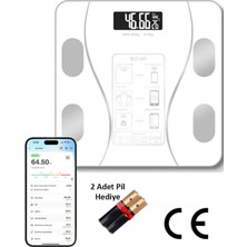 Feyza Design Dijital Banyo Baskülü, Yağ, Su, Kas ve Vücut Kitle Endeksi Ölçer