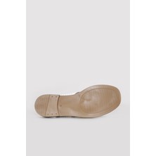 Fast Step Hakiki Deri  Kadın Kısa Topuklu Terlik 283ZA823