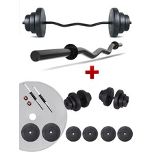 PremiumPort 25 kg Siyah Vinyl Dambıl Seti, Fitness ve Spor Için Güç Artırıcı