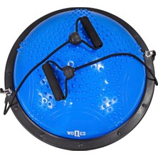 PremiumPort Yarı Pilates Topu 60CM, Denge ve Sıkılaştırma, Direnç Lastikli, Pompa Hediyeli