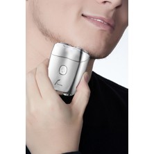Feyza Design Mini Taşınabilir Elektrikli Tam Vücut Tıraş Makinesi, Çift Kafa, Şarjlı