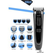 Feyza Design Çok Fonksiyonlu Erkek Bakım Seti, Hızlı Şarj, Paslanmaz Çelik, 21 Kademeli