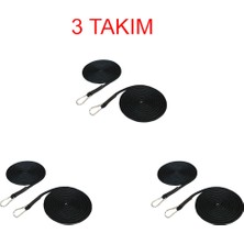 PremiumPort Reformer Halat Ip Siyah 3 Takım, Sağlıklı ve Güçlü Antrenmanlar Için