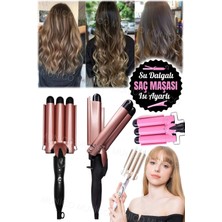 Feyza Design 1 Dakikada Dalgalı Saçlar Için Seramik Plakalı Şekillendirici