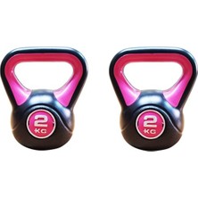 PremiumPort 2 Adet Çaydanlık Dambıl Kettlebell 2 kg Seti, Sağlam ve Kullanışlı