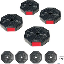 PremiumPort 20 kg (4x5 Kg) Sekizgen Köşeli Ağırlık Plakası, Renk Seçenekleriyle