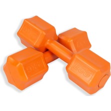 PremiumPort Turuncu Spor Dambıl Seti 2 kg x 2 Toplam 4 Kg, Ev ve Spor Salonları Için