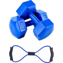 PremiumPort 5 kg ve 10 kg Dambıl ve Lastik Egzersiz Seti - Fitness Antrenmanları