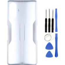 Azurtech Redmi K40 Gaming Uyumlu Arka Pil Kapağı Beyaz + Tamir Seti