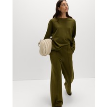 Marks & Spencer Pamuk Karışımlı Geniş Paça Pantolon