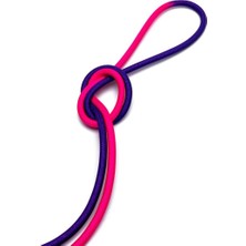 PremiumPort Fosforlu Pembe ve Mor Renkli Profesyonel Cimnastik Ipi, Dayanıklı ve Esnek