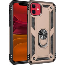 LTG Nova Iphone 11 Kılıf Sofya Yüzüklü Silikon Kapak - Gold