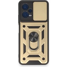 LTG Nova Redmi Note 12 4g Kılıf Pars Lens Yüzüklü Silikon - Gold