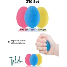 PremiumPort Yüksek Yoğunluklu Silikon El Egzersiz Topu, Güç ve Esneklik Artırıcı