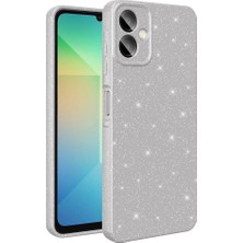 Başkenttekno Samsung Galaxy A07 Kılıf Kamera Korumalı Simli Lüks Koton Kapak