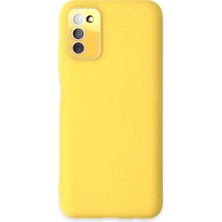 SHC4200 Galaxy A03S Kılıf Lansman Glass Kapak - Sarı