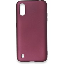 SHC4200 Galaxy A01 Kılıf First Silikon - Mürdüm