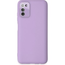 SiHako Galaxy A03S Kılıf Lansman Glass Kapak - Lila