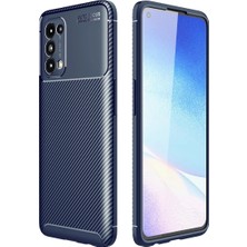 SiHako Reno 5 Kılıf Auto Focus Karbon Kapak - Lacivert