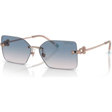 Tiffany&Co. Tiffany&co Kadın Güneş Gözlüğü TF3088 6105/16 Mavi Metal Çerçeve Degrade Cam ile Şık Tasarım
