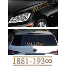 Sticker Usta Atatürk Mustafa Kemal 1881-1938 Araba Oto Motosiklet Sticker 00013