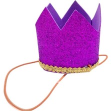 Feyza Design Parlak Simli Taç Parti Şapkası, Kedi ve Köpekler Için Renkli Eğlence