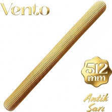 Badem10 Vento Altın Çizgili Kulp 512 mm Uzun Metal Dolap Gardırop Mutfak Banyo Kulbu Modern Tasarım