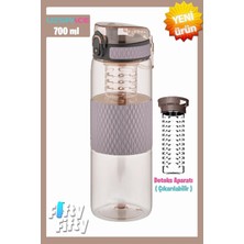 PremiumPort 700ML Şeffaf Su Matara, Sağlıklı ve Dayanıklı Tritan Malzeme