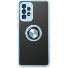 Pazarcan Galaxy A53 5g Kılıf Montreal Yüzüklü Silikon Kapak - Buz