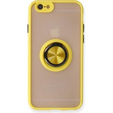Pazarcan Iphone 6 Kılıf Montreal Yüzüklü Silikon Kapak - Sarı