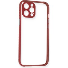 Pazarcan Iphone 12 Kılıf Miami Şeffaf Silikon - Fuşya