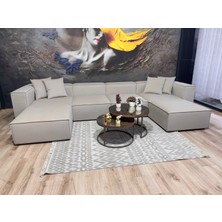 Erduran Mobilya Angelo 6 Modül Zero 03 Leke Tutmaz Kumaş Köşe Koltuk Takımı