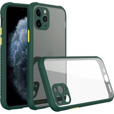 Pazarcan Iphone 11 Kılıf Miami Şeffaf Silikon - Koyu Yeşil