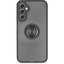 Pazarcan Galaxy A24 4g Kılıf Montreal Yüzüklü Silikon Kapak - Siyah